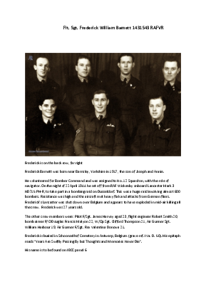A preview of a PDF biography for Barnett, Frederick William